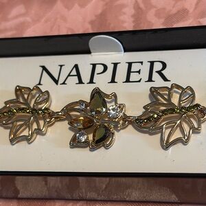 Napier Bracelet Gold Autumn Leaves New NIB